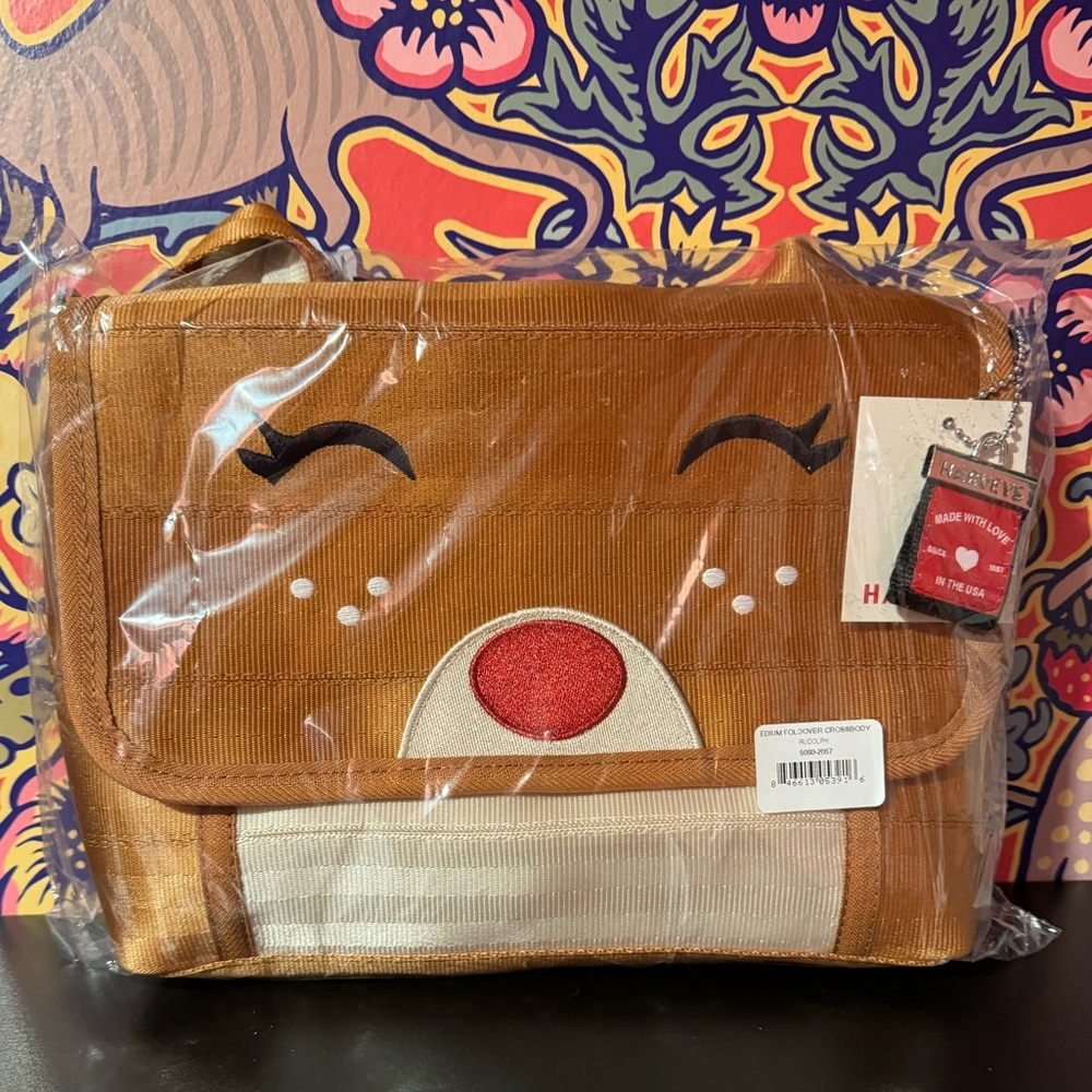 Harvey’s Seatbelt Bags Rudolph Reindeer Christmas Holiday Crossbody
